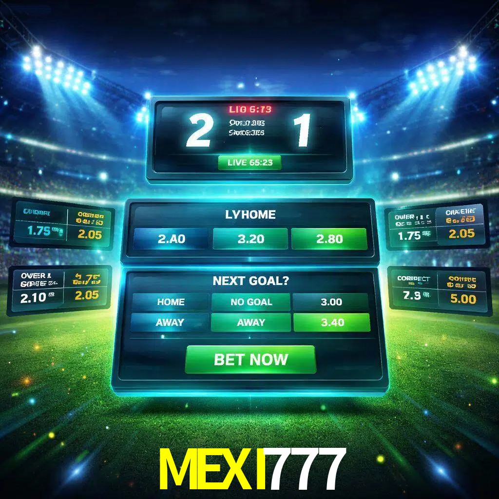 Vista de apuestas en vivo MEXI777 durante un partido en curso